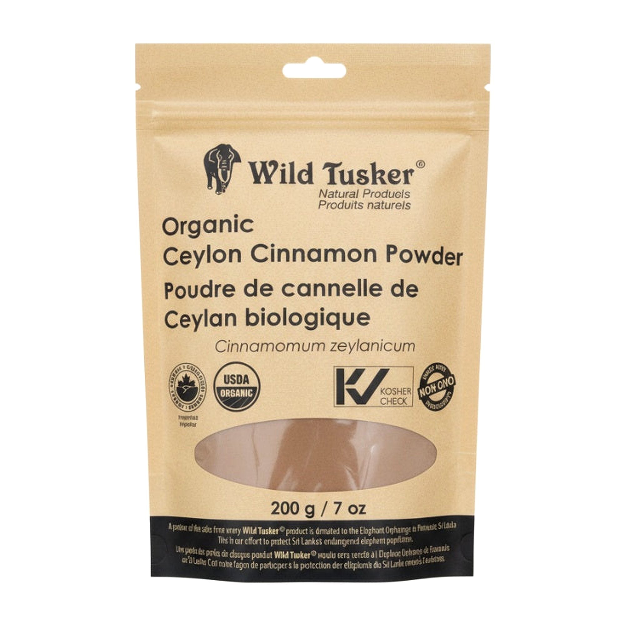 Wildtusker Organic Ceylon Cinnamon Powder 200G - Spices & Curry Powder - Buy Online at Thurga Grocery