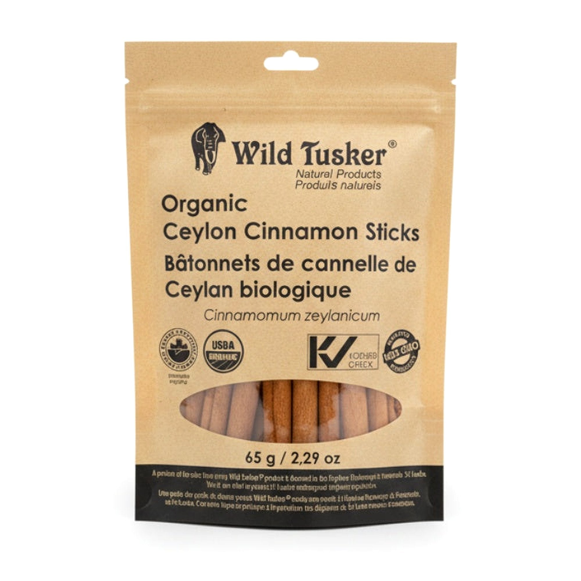 Wildtusker Organic Ceylon Cinnamon Sticks 65G - Spices & Curry Powder - Buy Online at Thurga Grocery