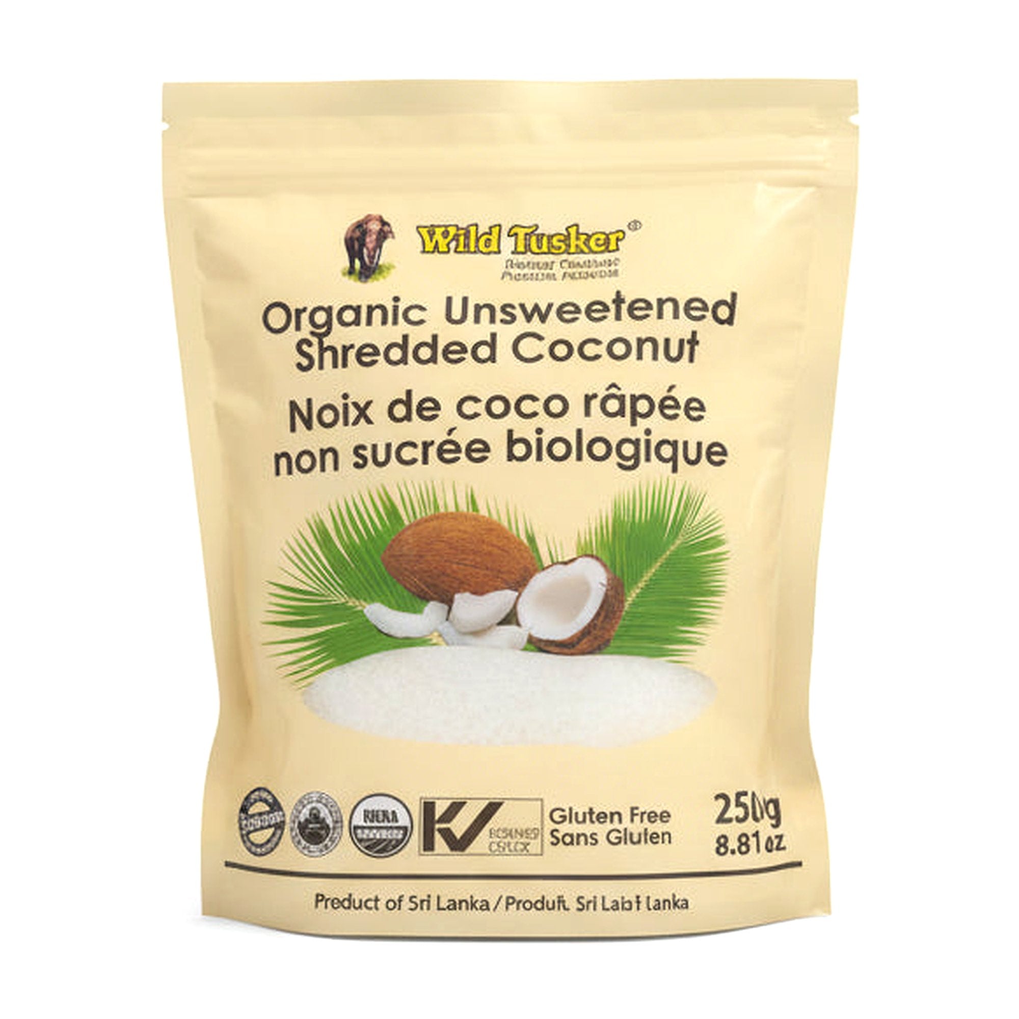 WILDTUSKER ORGANIC SHREDDED COCONUT 250G - Cooking Essential - Buy Online at Thurga Grocery
